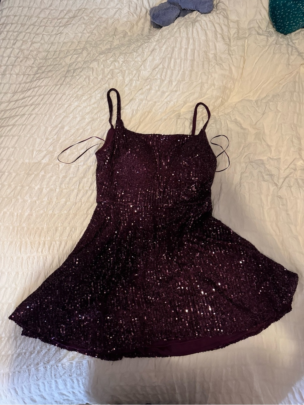 Morgan & Co. Plum Sequin Spaghetti-Strap Chemise